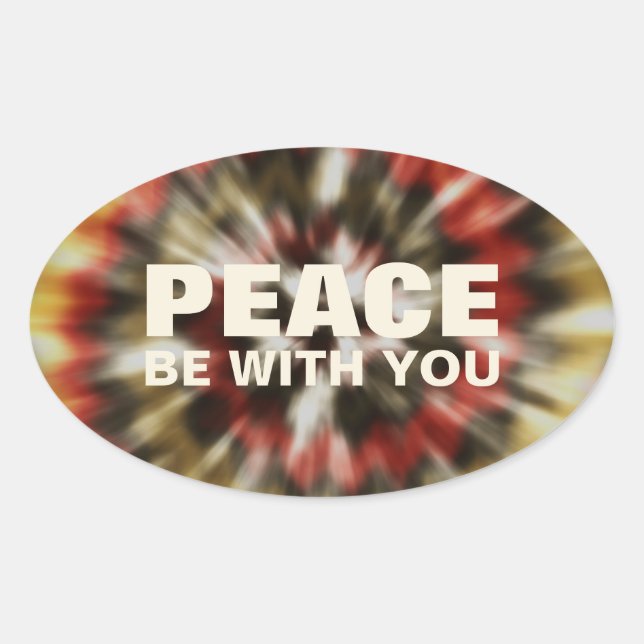 Ovale Peace Be With You Tie Dye 4PC Sticker Pack (Devant)