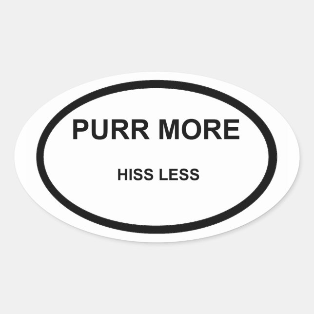 Ovale Purer plus Hiss Moins Sticker (Devant)