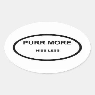 Ovale Purer plus Hiss Moins Sticker