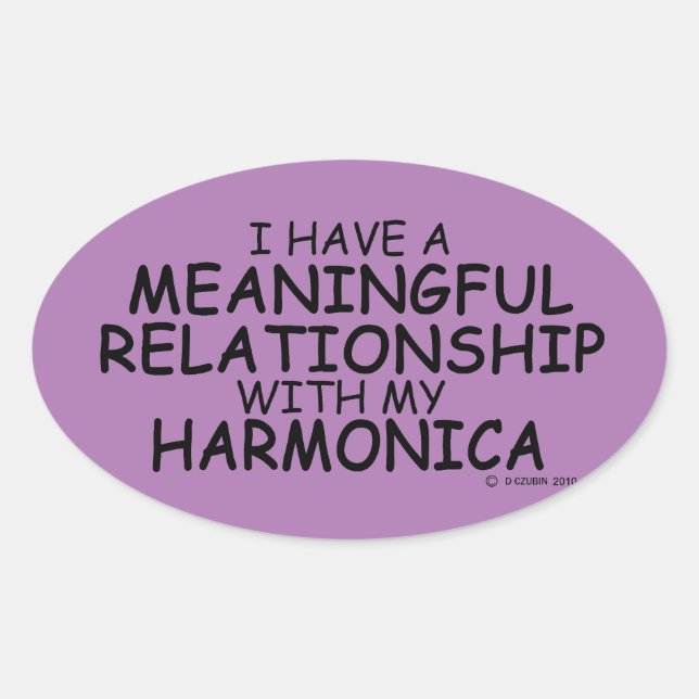 Ovale Relation significative Harmonica Oval Sticker (Devant)