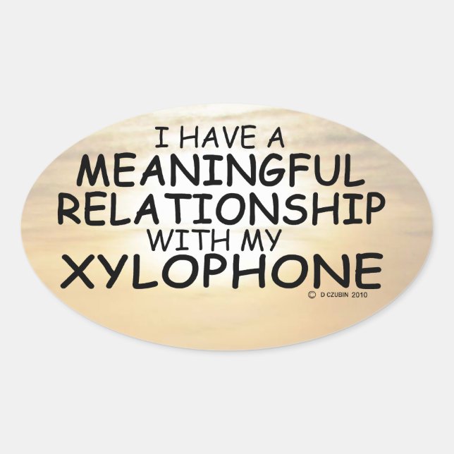 Ovale Relation significative Sticker Xylophone Oval (Devant)