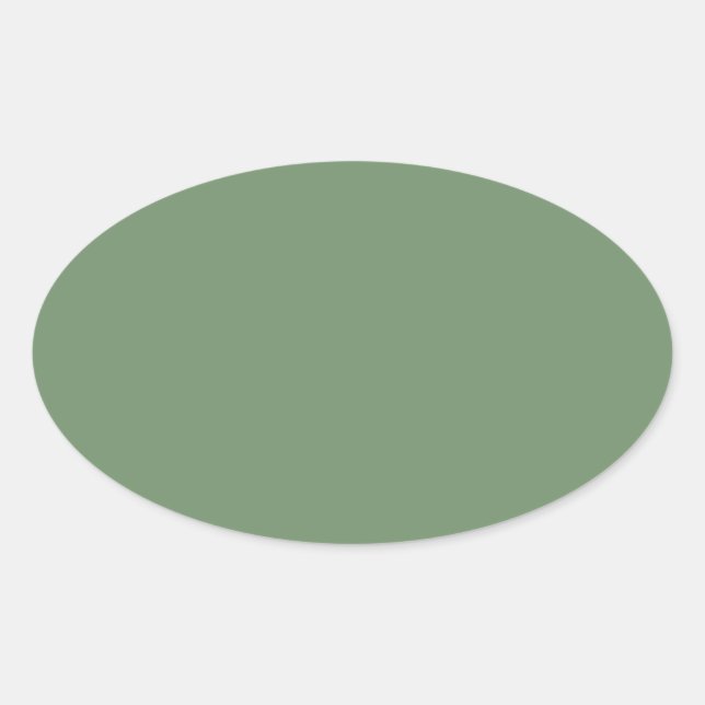 Ovale Sage Green Oval Sticker (Devant)