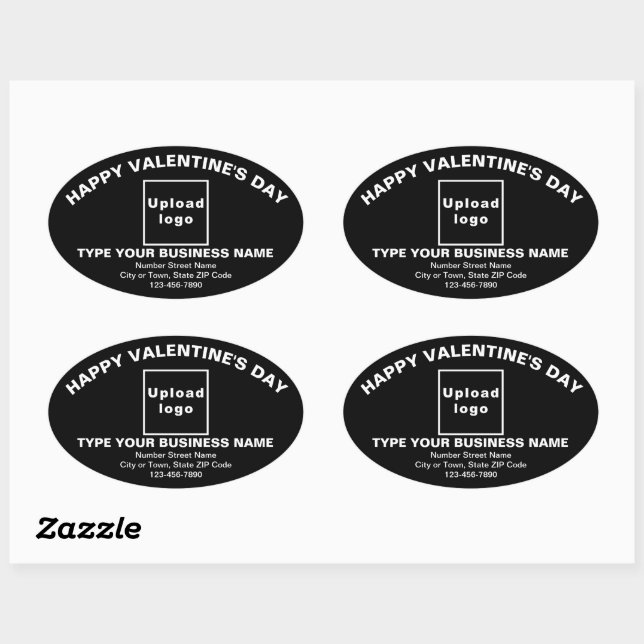 Ovale Salutation Valentine d'affaires sur Sticker Oval N (Feuille)