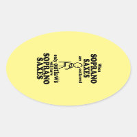 Saxe Soprano Interdit Sticker Oval