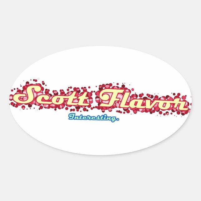 Ovale Scott Flavor : Sticker intéressant (Devant)