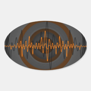Ovale Sound Orange Dark sticker oval