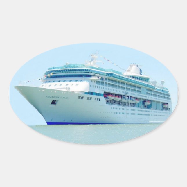 Ovale Splendid Cruise Ship Sticker (Devant)