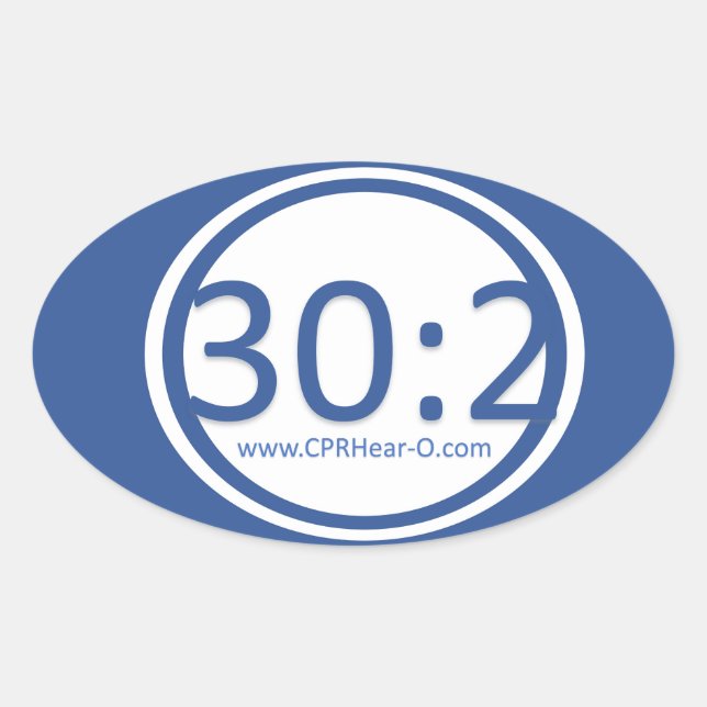 Ovale Sticker 30:2 CPR fantastique (Devant)