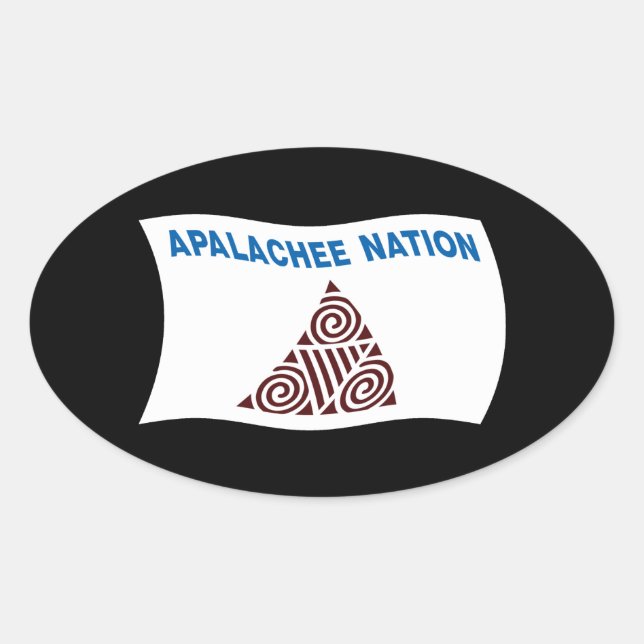 Ovale Sticker à drapeau de la nation Apalachee (Devant)
