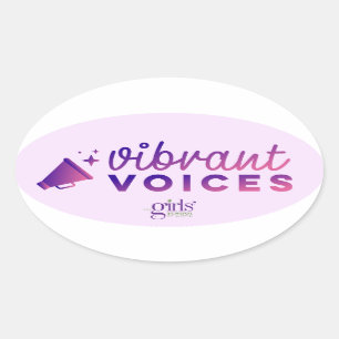 Ovale Sticker à thème L'école des filles d'Austin
