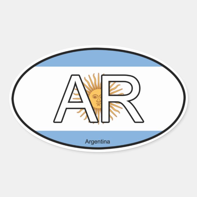 Ovale Sticker argentin Euro (Devant)