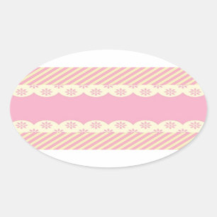 Ovale Sticker Arrière - plan rose oval Eyelet