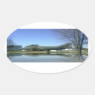 Ovale Sticker avion de combat (F4-Phantom)