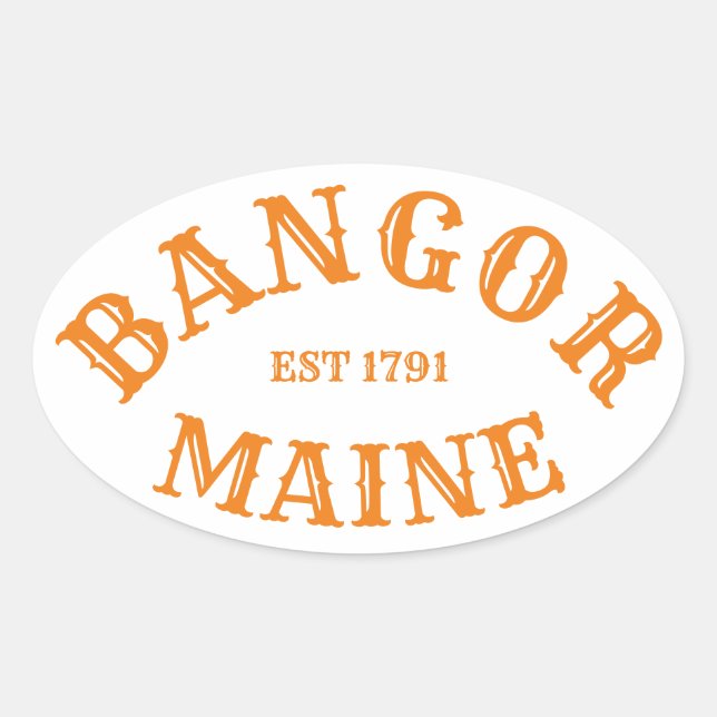 Ovale Sticker Bangor, Maine Oval (Devant)