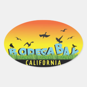 Ovale Sticker Bodega Bay