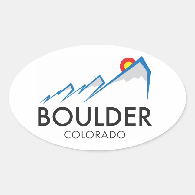 Ovale Sticker Boulder Colorado - Oval (Devant)