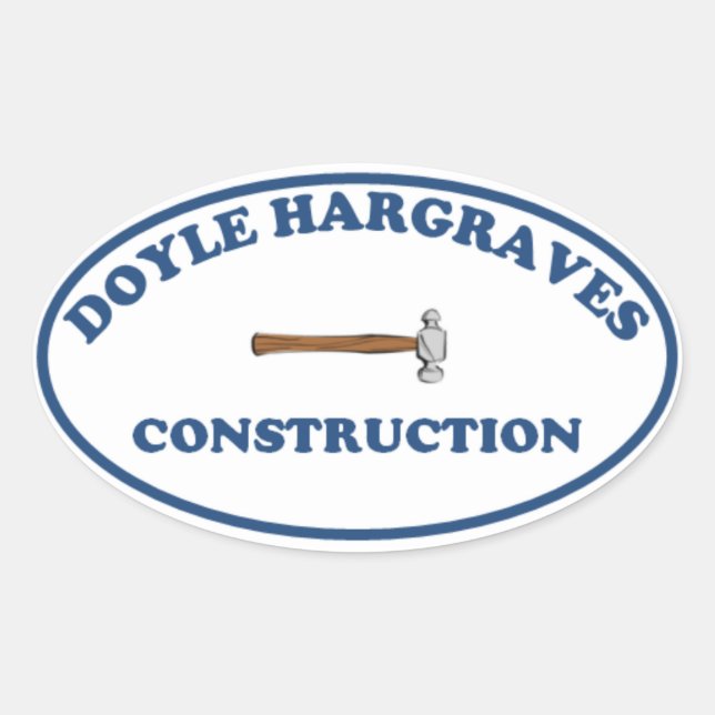 Ovale Sticker de construction Doyle Hargrave (Devant)