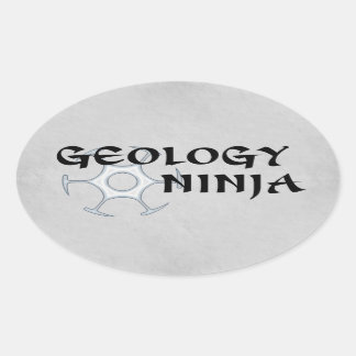 Ovale Sticker de géologie Ninja