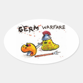 Ovale Sticker de guerre de germe