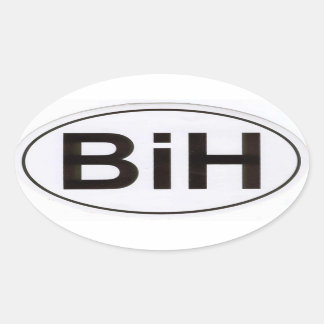 Ovale Sticker de la Bosnie-Herzégovine (Bosnie-Herzégovi