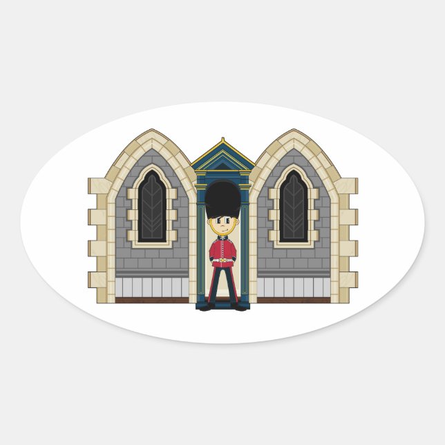 Ovale Sticker de la Garde royale britannique (Devant)