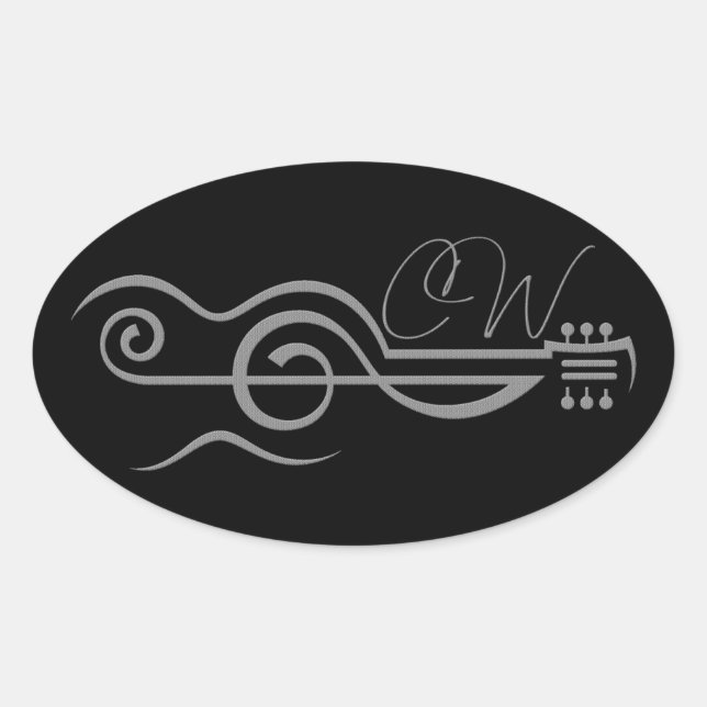 Ovale Sticker de logo Chris Woodward Treble (Devant)