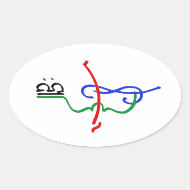 Ovale Sticker de logo Musicale (Devant)