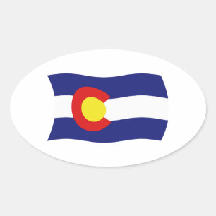 Ovale Sticker Drapeau du Colorado