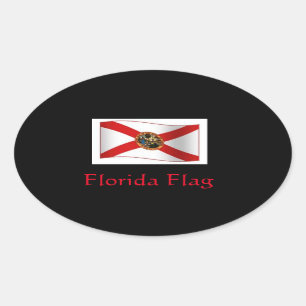 Ovale Sticker Drapeau Floride