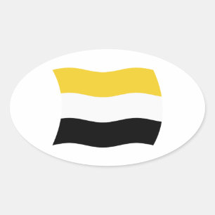 Ovale Sticker Drapeau Garifuna