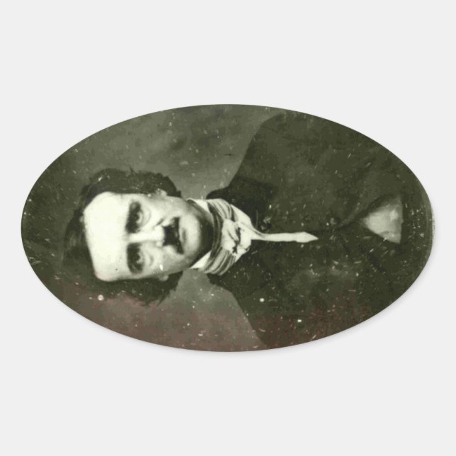 Ovale Sticker Edgar Allan Poe (Devant)