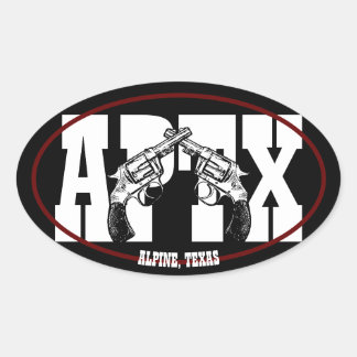 Ovale Sticker en vinyle alpin Texas Oval