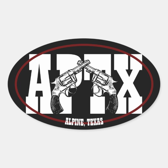 Ovale Sticker en vinyle alpin Texas Oval (Devant)