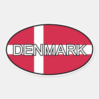 Ovale Sticker Euro Danemark