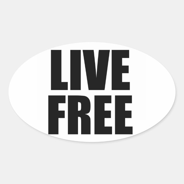 Ovale Sticker gratuit en direct (Devant)