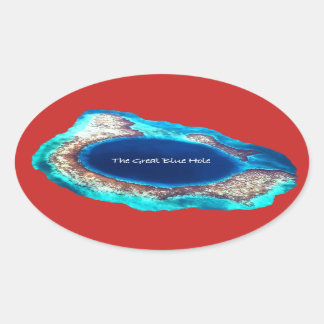Ovale Sticker Great Blue Hole