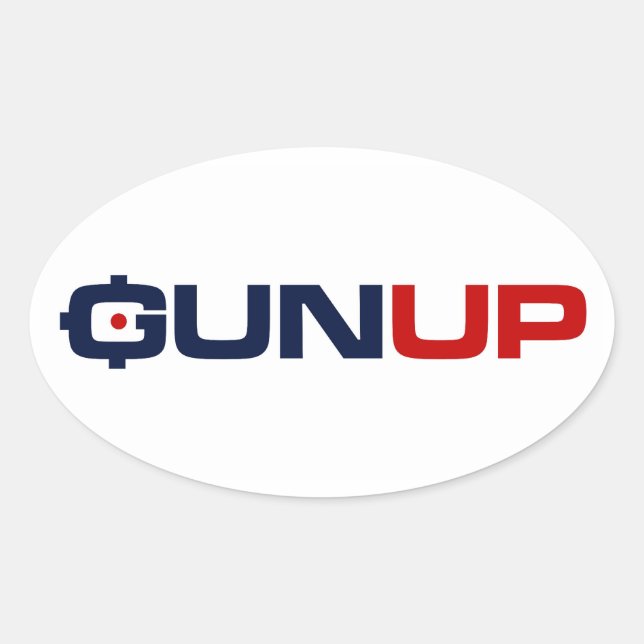 Ovale Sticker GunUp de Awesome (Devant)