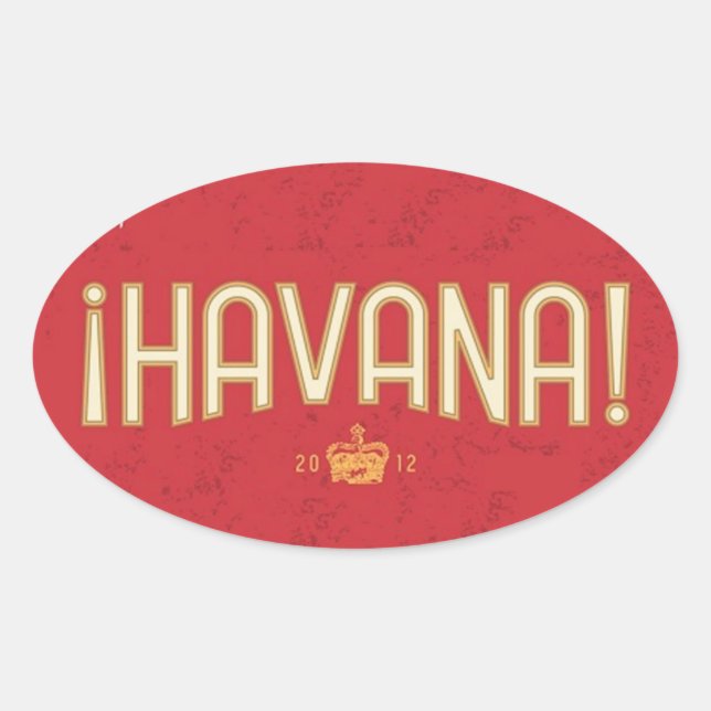 Ovale Sticker Havana Crown (Devant)
