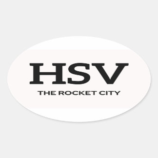 Ovale Sticker IATA Huntsville 1