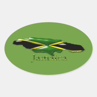 Ovale Sticker jamaïcain