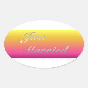 Ovale Sticker juste marié