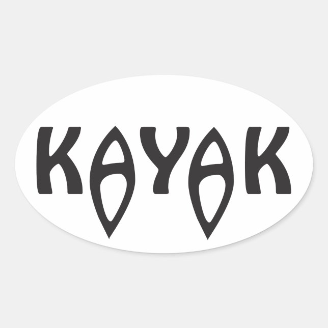 Ovale Sticker Kayak (Devant)