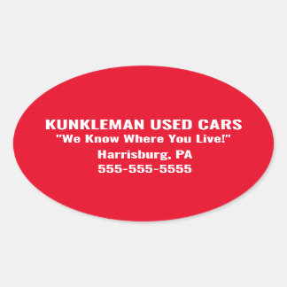 Ovale Sticker Kunkleman