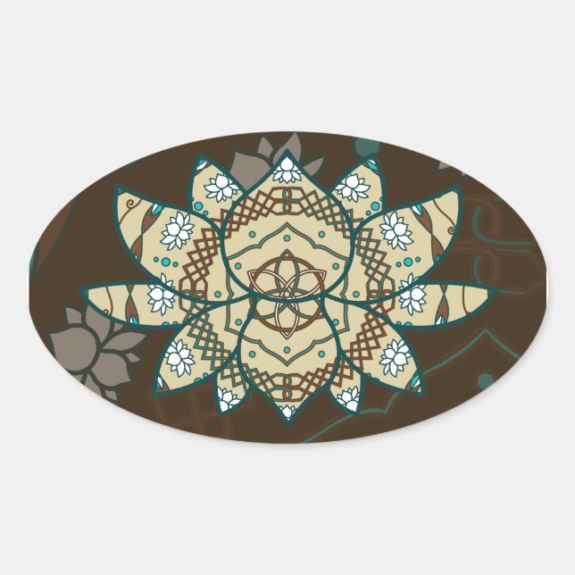 Ovale Sticker Lotus (Devant)