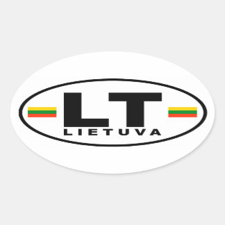 Ovale Sticker LT Lietuva