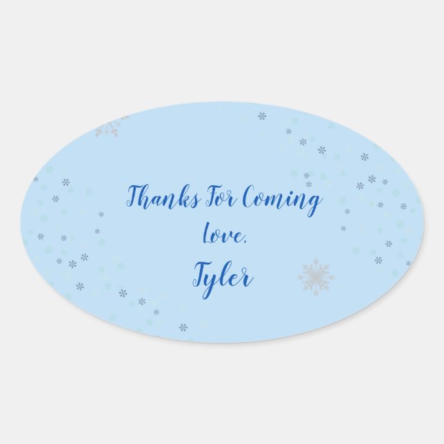 Ovale Sticker Merci du Boy Party de Onederland (Devant)