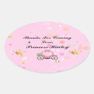 Ovale Sticker Merci du Parti des princes roses