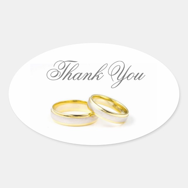 Ovale Sticker Merci mariage (Devant)