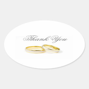 Ovale Sticker Merci mariage