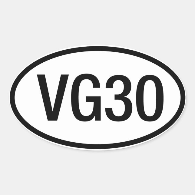 Ovale Sticker moteur Datsun Nissan VG30 (Devant)